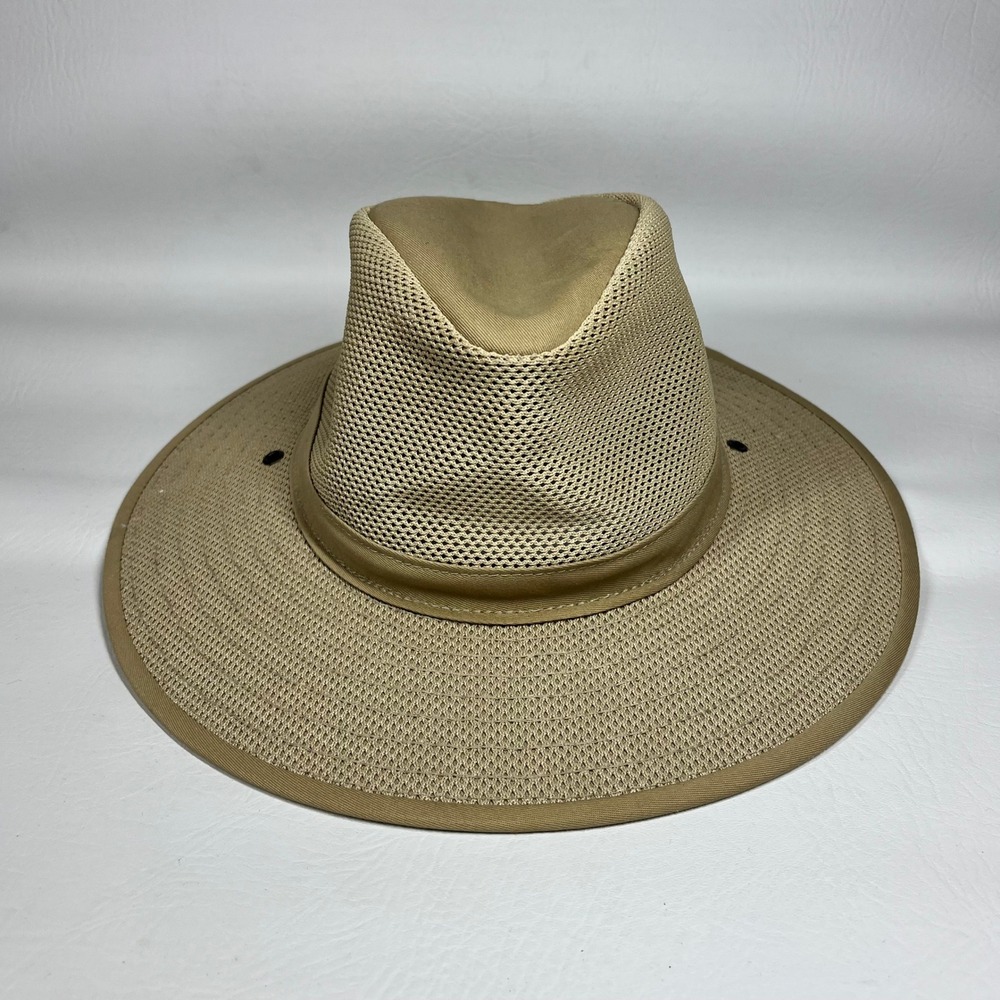 Henschel Hat Co Breezer Tan Mesh Wide Brim Sun Safari Hat Mens Large USA Made